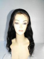 Chinese virgin hair lae front wig 8''-26'' dark color in stock for wholesale