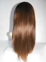 Yaki Straight Indian remy human hair full lace wig for cheap