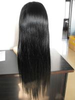 100% indian human hair wig full lace wig 20inch #1B natural black Silk straight