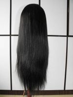 Top quality 20inch yaki straight natural color brazilian virgin full lace wig with baby hair DHL free shipping