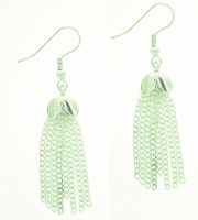 Sterling silver chain dangle earrings