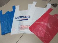 hdpe transparent or white tshirt bag printed