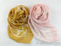 Skull pattern square scarf