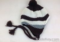 Brown knitted hat