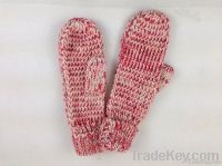 Colorful knitted glove