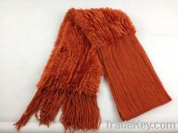 2013  warm fur knitted scarf