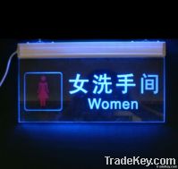 LED acrylic toilet sign