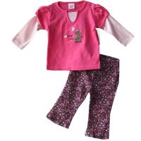 Long Sleeve Cute Winter Home Baby Clothing Set for 2-7T