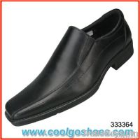 men classic leather dress shoes with square toe from China