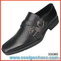 men dress shoes with unique strap buckle with OEM price