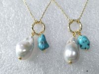 Baroque Pearl Turquoise Necklace