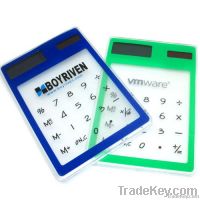 Ultra Thin Solar Power Touch Screen Transparent Promotional Calculator