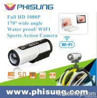 Unique Design Full HD 1080P ourdoor Action Camera/170 degree wide angl