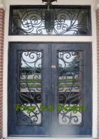 Exterior manin entry iron door design