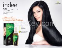 Indee hair oil uses henna for natural shiny and bouncy hair