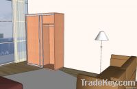 Wardrobe free standing with sliding door