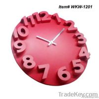 Round plastic 3D wall clock