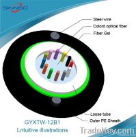 GYXTW-12B1 fiber optical central tube type of outdoor optical fiber ca