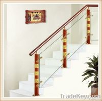 Aluminum and wood balustrade for stair