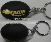 Full 3D PVC Keychain-Rugby Shape