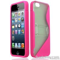 S shape stand case for iphone 5, phone cover