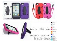 Armor case with stand For iphone 5 cover