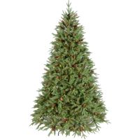 7 Ft Prelit Premium Spruce Hinged Artificial PE Christmas Tree With 550 LED Lights