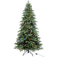 Prelit Artificial Fir Christmas Tree 7 Feet With Multicolored LED Lights