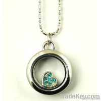 Fashion Stainless Steel Glass Floating Lockets Pendant FCL016