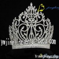 large full round rhinestone crystal crown for sale