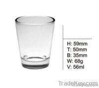 Clear Water Glass Cup Sets with Colour on The Top