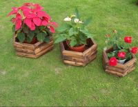 Outoor Solid Wood Planters/ wooden planter/ street wooden planter pot