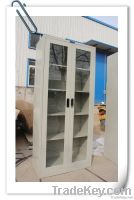 steel glass door filing cabinet