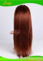 Indian remy human hair glueless lace front wig Yaki