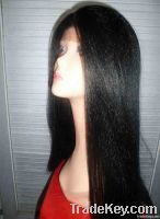 Synthetic Natural Black Yaki Straight Lace Front Wig Heat/Iron Safe