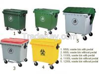 Large waste bin 660L, 1100L, 1200L, waste trolley, garbage bin
