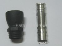 CNC machining hexagon flashlight  knurled casing , can small orders