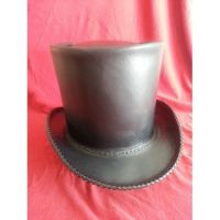 Fashion Hand Made Leather Top Hat For Men