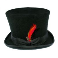 Victorian Top Hat Wool Black For Men