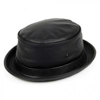 Round Leather Hat