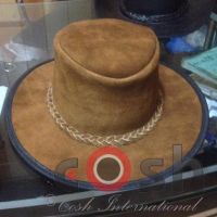 Brown Suede Leather Cowboy Hats Supplier