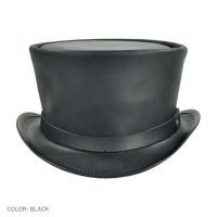 Black Coachman Genuine Leather Top Hats