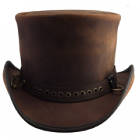 Leather Top Hats With Porter Band For Men