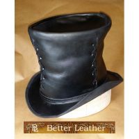 Fashion Leather Laced Top Hat Hat For Men