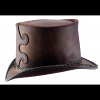 Brown Cowhide Head Leather Cowboy Hat For Men