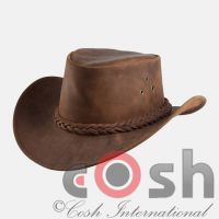 Antique Western Leather Cowboy Hat