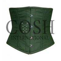 Green Cotton Waist Training Curvy Corset Supplier