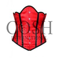 High Quality Red Satin With Steel Boning Corset Manufacturer