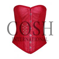 Overbust Corset In Red Satin