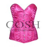 Overbust Corset In Pink Satin